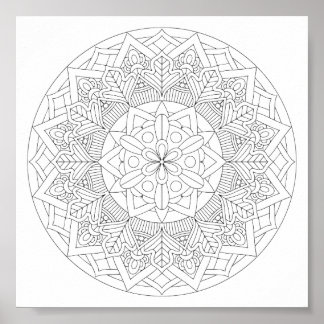 Colour-Your-Own Mandala 060517_3 Poster