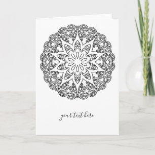 Colour Your Own MANDALA - DIY Colouring Book 1 Card