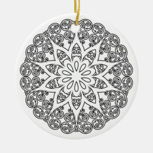 Colour Your Own MANDALA - DIY Colouring Book 1 Ceramic Ornament