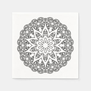 Colour Your Own MANDALA - DIY Colouring Book 1 Napkin