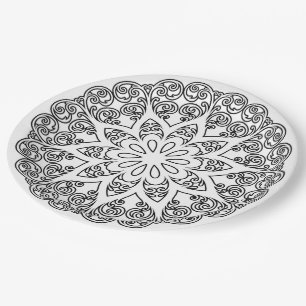 Colour Your Own MANDALA - DIY Colouring Book 1 Paper Plate