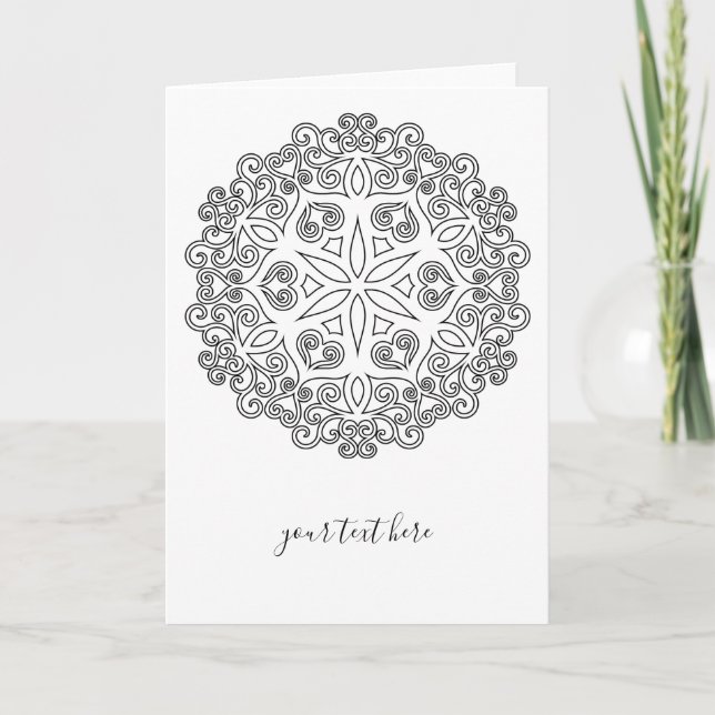 Colour Your Own MANDALA - DIY Colouring Book 2 Card (Front)