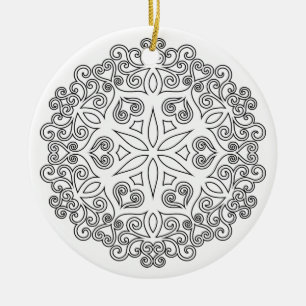 Colour Your Own MANDALA - DIY Colouring Book 2 Ceramic Ornament