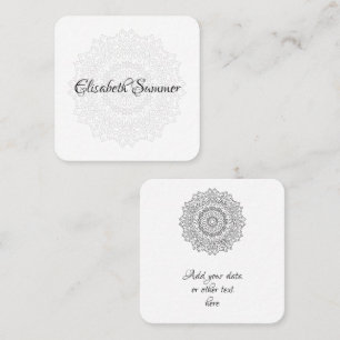 Colour Your Own MANDALA - DIY Colouring Book 4 Square Business Card