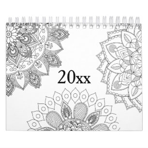 Colour Your Own Mandala Patterns Calendar