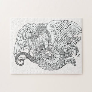Colour your Own Quetzacoatl Jigsaw Puzzle