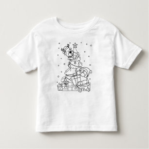 Colour Your Own Santa and Reindeer  Toddler T-Shirt