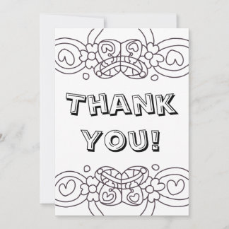 Colour Your Own Thank You Card Butterfly