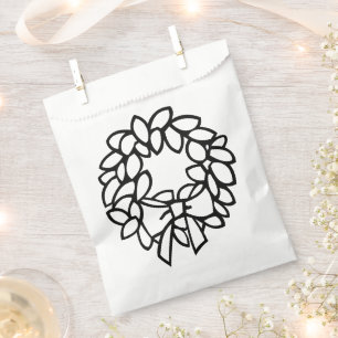 Colour-Your-Own Wreath with Bow Set of 50 Favour Bag