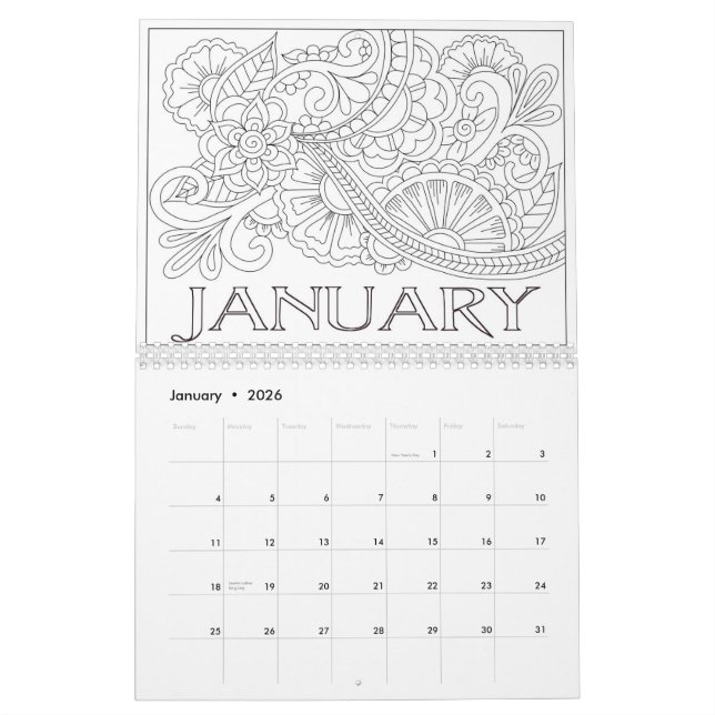 Colour Your Year Custom Printed Calendar (Jan 2026)