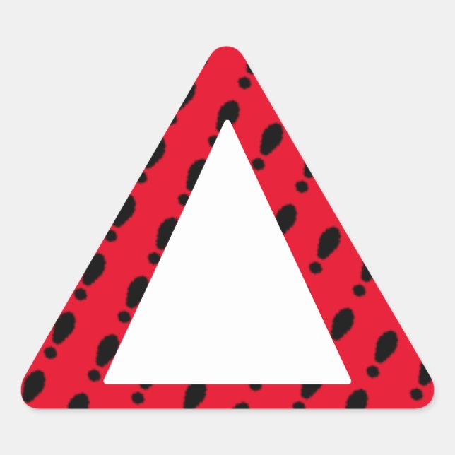 Colourblind Friendly - Red Warning Triangle Sticker (Front)