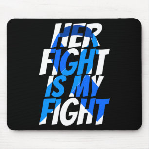 Colourectal Blue Ribbon Colon Cancer Awareness For Mouse Pad