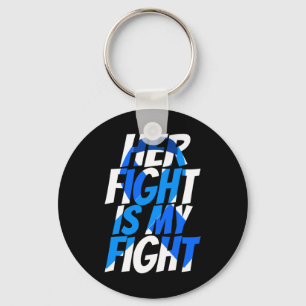 Colourectal Blue Ribbon Colon Cancer Awareness Shi Key Ring
