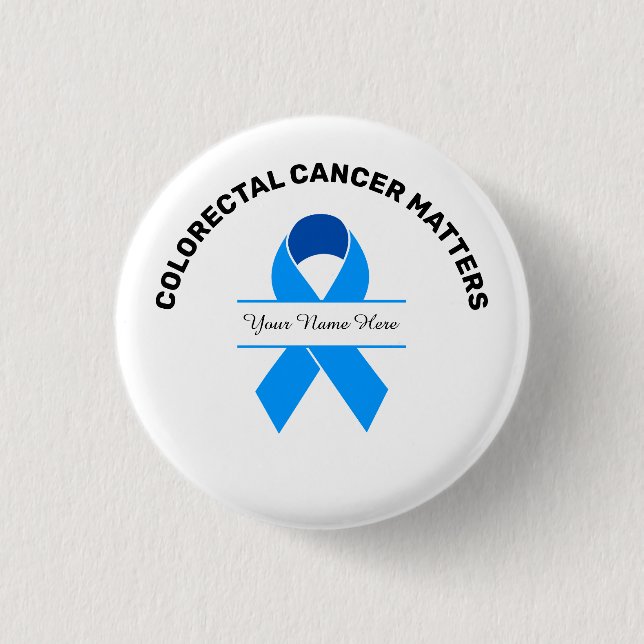 Colourectal Cancer Awareness Button (Front)