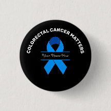 Colourectal Cancer Awareness Button (black)