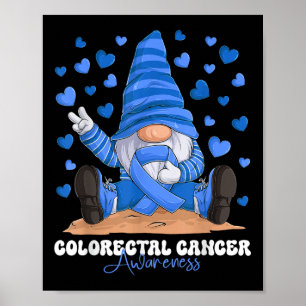 Colourectal Cancer Awareness Month Blue Ribbon Poster