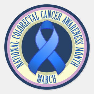 Colourectal Cancer Awareness Month Round Sticker