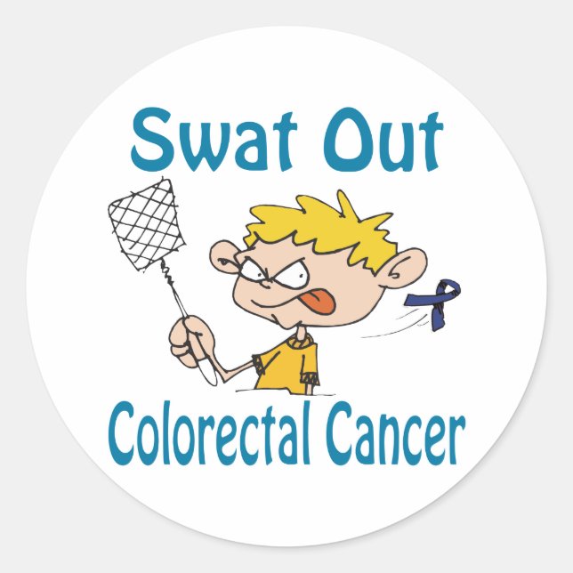 Colourectal-Cancer Classic Round Sticker (Front)