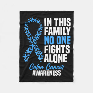 Colourectal cancer colon cancer awareness month fleece blanket