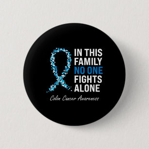 Colourectal Cancer Colon Cancer Blue Ribbon 6 Cm Round Badge