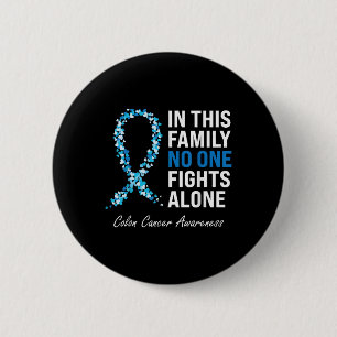 Colourectal Cancer Colon Cancer Blue Ribbon  6 Cm Round Badge