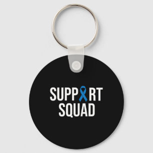 Colourectal Cancer Colon Cancer Blue Ribbon Key Ring