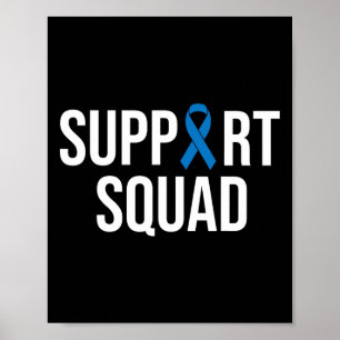 Colourectal Cancer Colon Cancer Blue Ribbon Poster