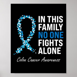 Colourectal Cancer Colon Cancer Blue Ribbon Poster
