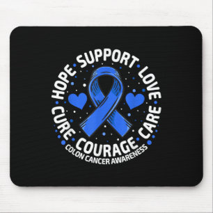Colourectal Cancer Family Support Blue Colon Cance Mouse Pad