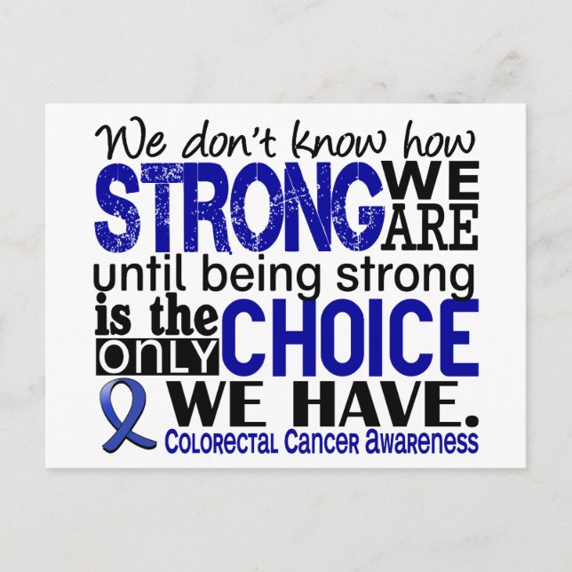 Colourectal Cancer How Strong We Are Postcard (Front)