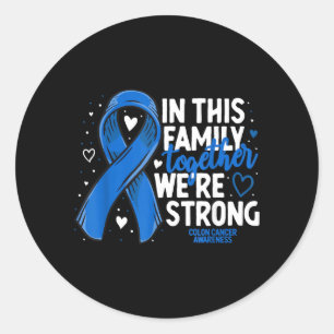 Colourectal Cancer Suprt Family Colon Cancer Classic Round Sticker