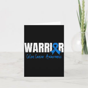 Colourectal cancer warrior colon cancer awareness card