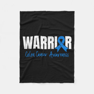Colourectal cancer warrior colon cancer awareness fleece blanket