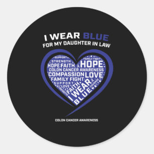 Colourectal Colon Awareness Products Daughter Classic Round Sticker