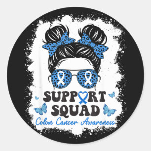 Colourectal colon cancer awareness month cancer classic round sticker
