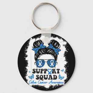 Colourectal colon cancer awareness month cancer key ring