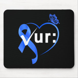 Colourectal colon cancer awareness month check mouse pad