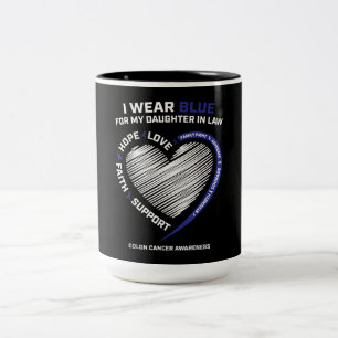 Colourectal Daughter In Law Colon Awareness Two-Tone Coffee Mug