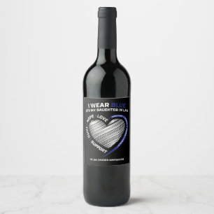 Colourectal Daughter In Law Colon Awareness Wine Label