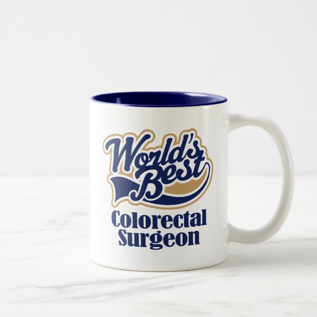 Colourectal Surgeon Gift Two-Tone Coffee Mug (Right)