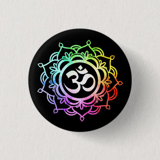 Coloured 17 Meditation 3 Cm Round Badge