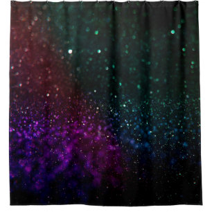 Coloured abstract blurred light background shower curtain