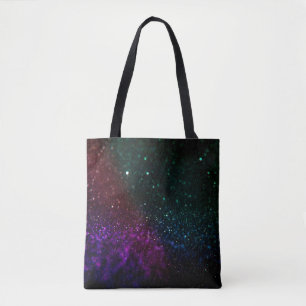 Coloured abstract blurred light background tote bag