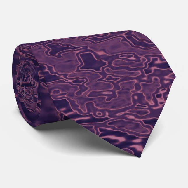 Coloured Abstract Tie-Purple Tie (Rolled)
