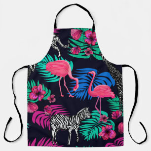 coloured african background, giraffe, leopard, tig apron
