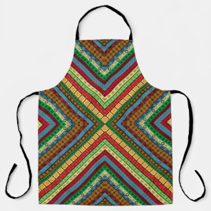 Coloured african geometrical motifs and symbols ba apron