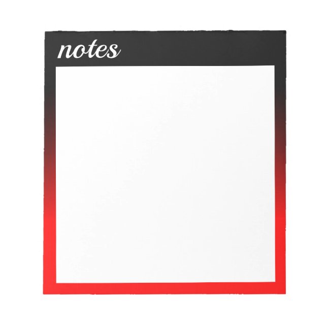 Coloured background notepad (Front)