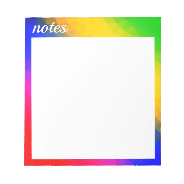 Coloured background notepad (Front)