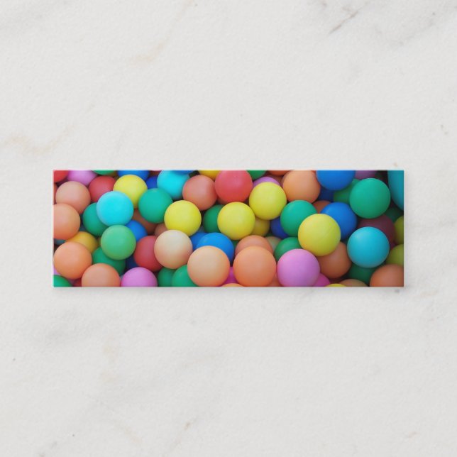 Coloured balls bookmark business card (Front)