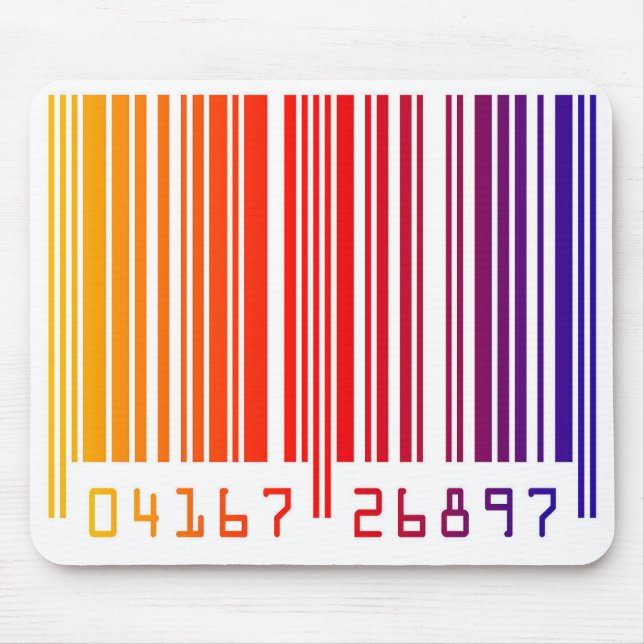 Coloured Barcode Mouse Pad (Front)